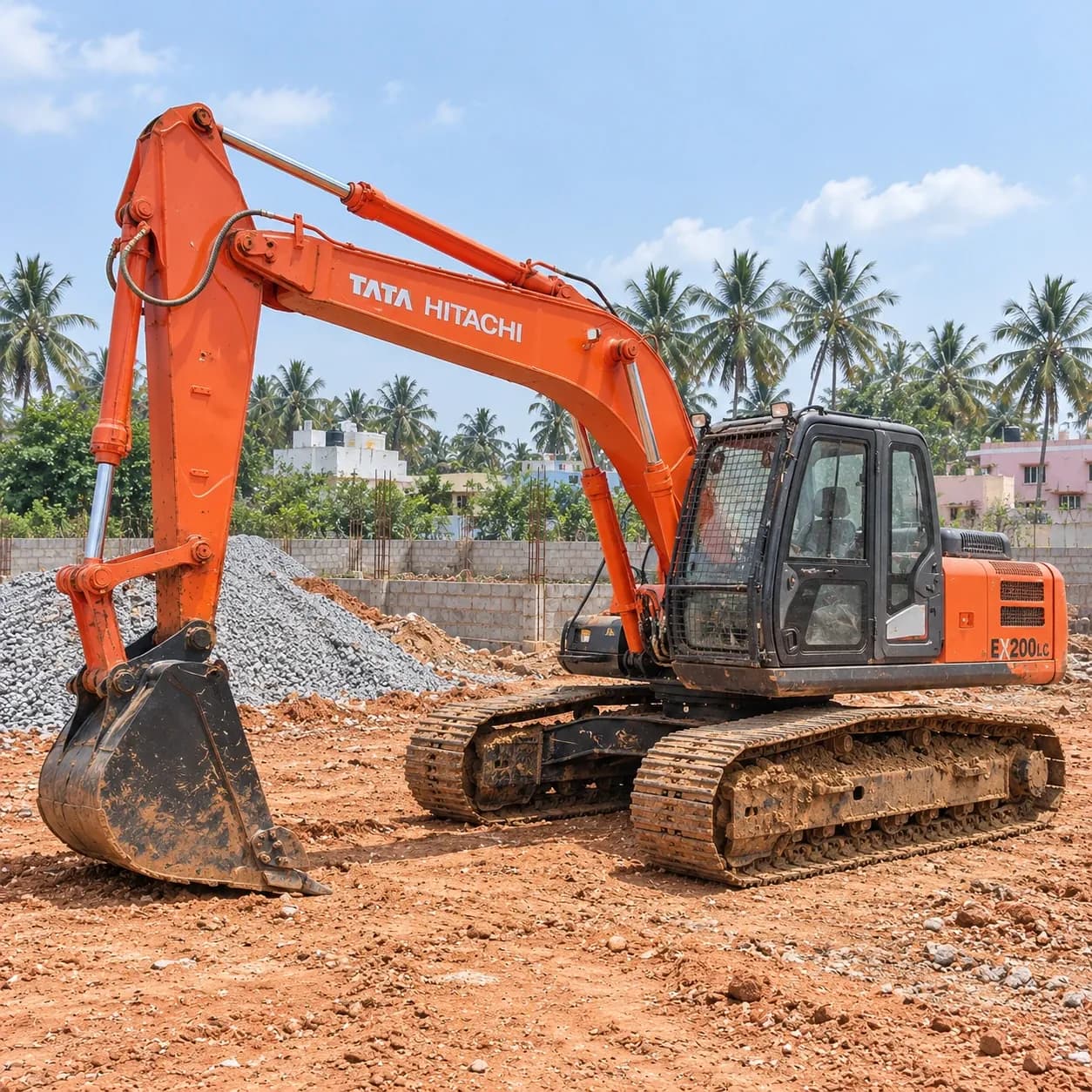 Representative image of a Hitachi hydraulic excavator on a Tamil Nadu construction site